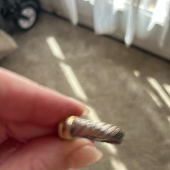 David Yurman Capri Blue Topaz Sterling Silver & 14K gold ring - Picture 10 of 11